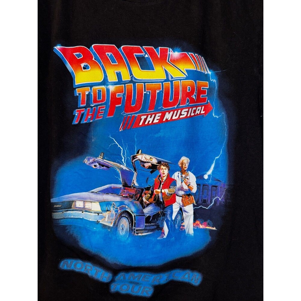 Back to the Future The Musical North American Tour T Shirt Black DeLorean Tee